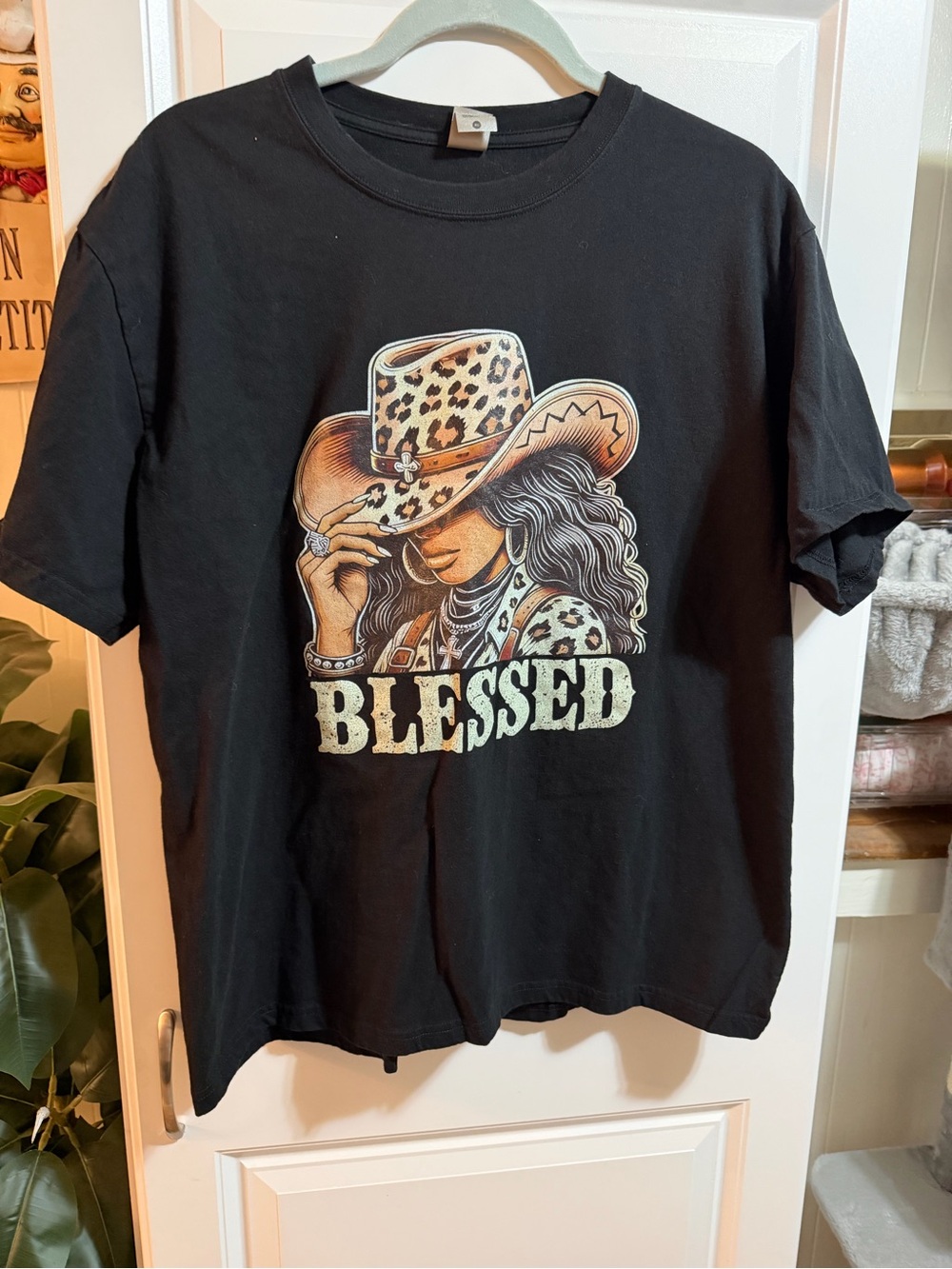 New Orca Black Cowgirl Shirt XL “Blessed”